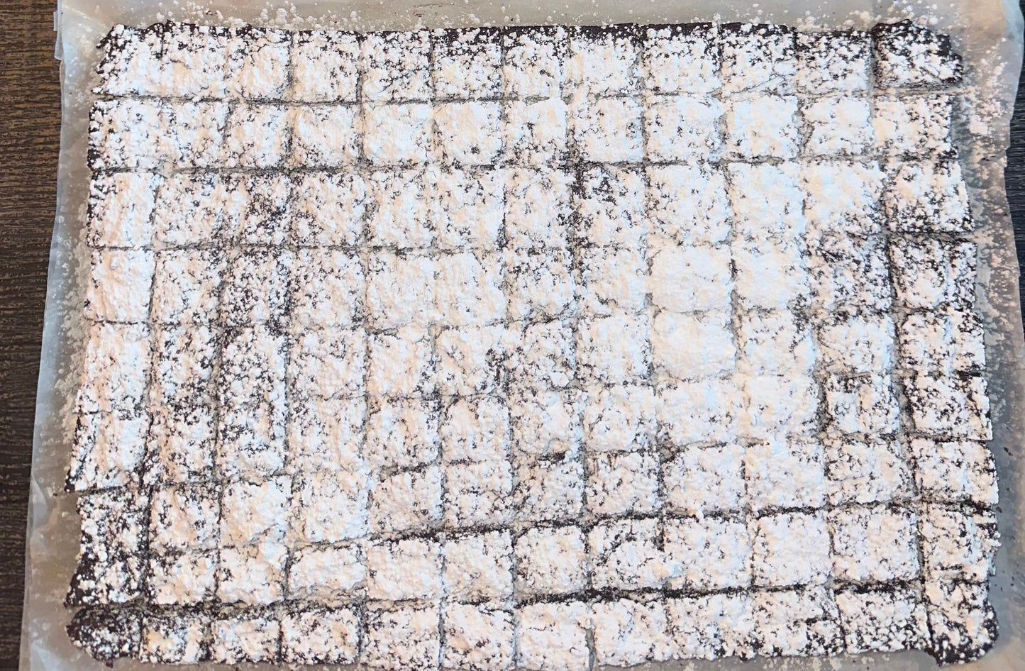 Powdered Sugar Brownies