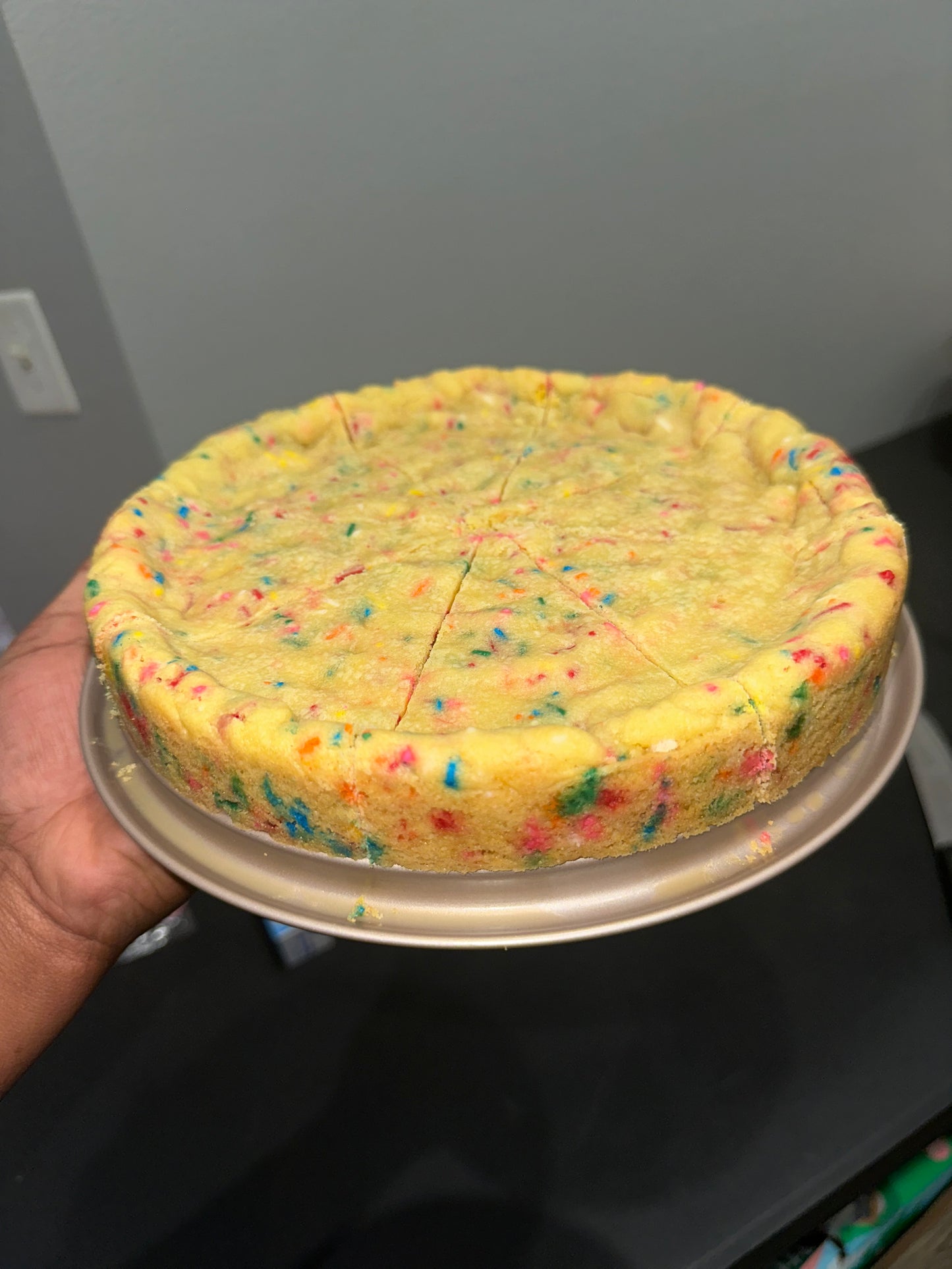 Cake Batter Cookie Cake
